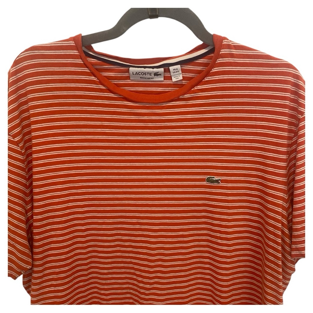 Lacoste Red Striped T-Shirt